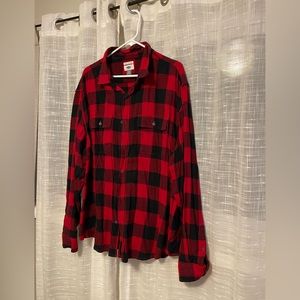 Old navy mens red plaid flannel size xxl